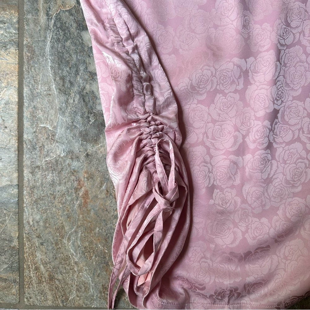 Lulu's Blush Ruched Mini Skirt - Picture 6 of 12